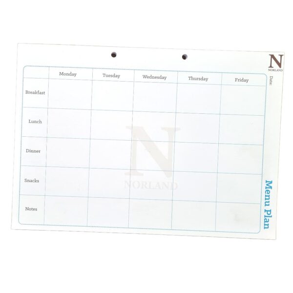 Norlander Menu and Weekly Planner