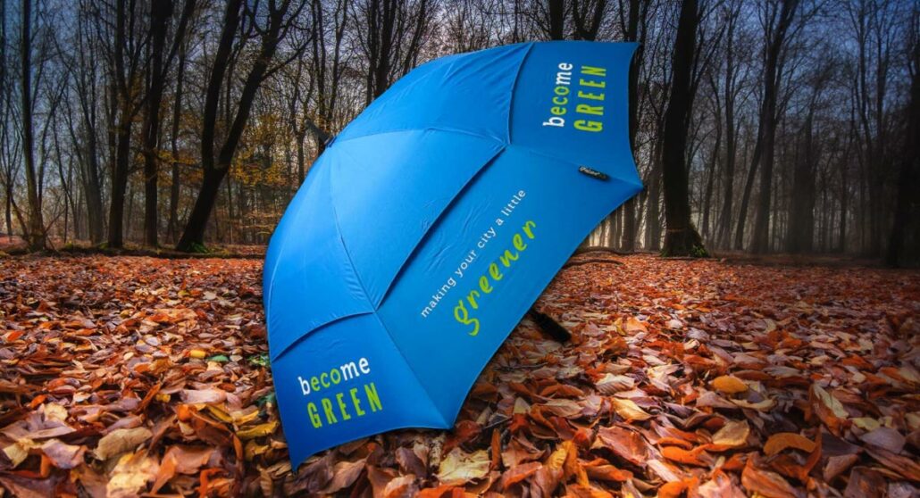 custom branded ecovent umbrella