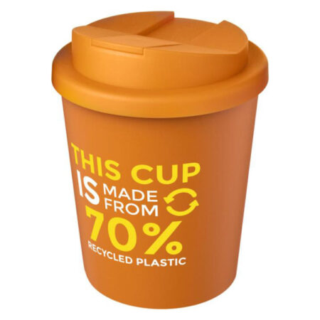 Americano Espresso Eco 250 ml recycled tumbler with spill-proof lid