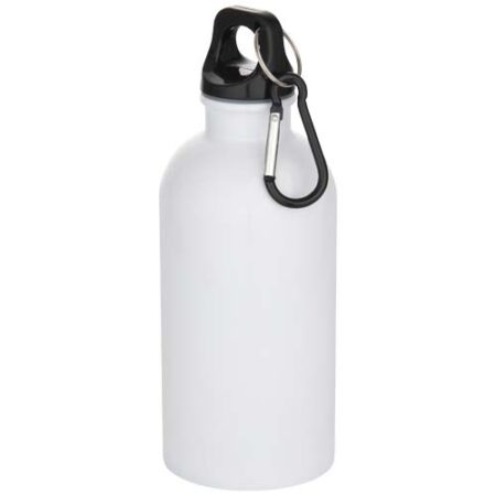 Oregon 400 ml sublimation RCS recycled single wall stainless steel water bottle with carabiner
