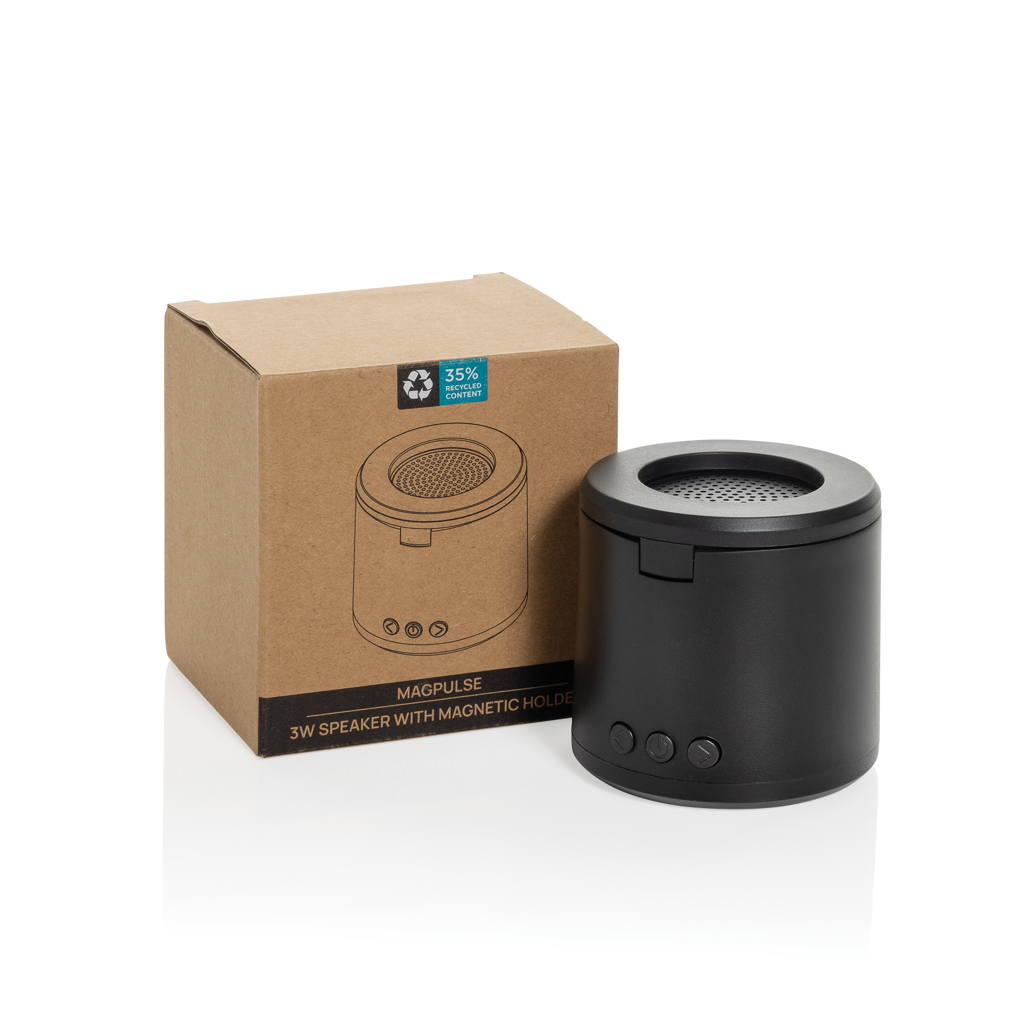 Magpulse RCS recycled plastic 3W speaker w/magnetic holder Magpulse RCS recycled plastic 3W speaker w/magnetic holder - Image 2