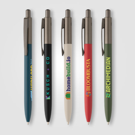 Koro Recycled Aluminium Gunmetal Trim Pen
