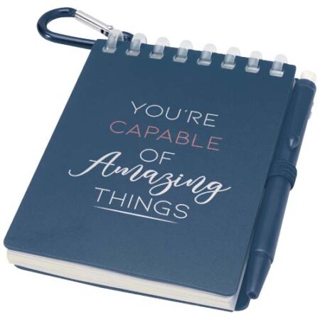 Lig Mini recycled outdoor soft cover notebook and ballpoint pen set (black ink)