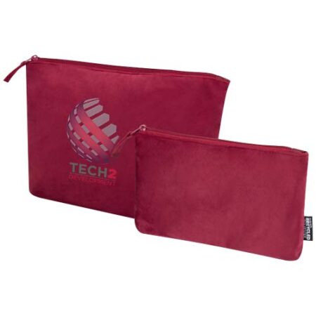 Swift GRS recycled velvet toiletry bag set