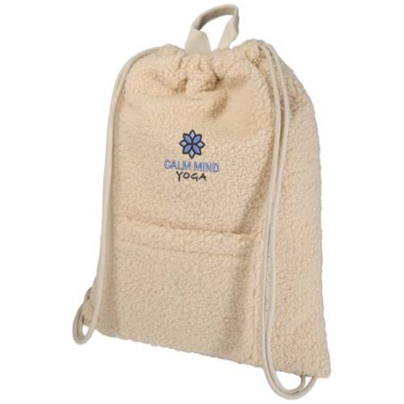 Bear GRS recycled sherpa drawstring backpack 9L