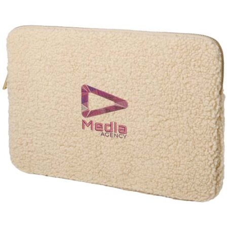 Bear 13" GRS recycled sherpa laptop sleeve 2L