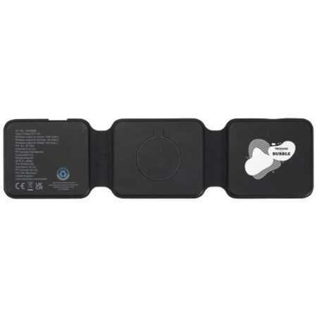 Armus 3-in-1 15W recycled plastic foldable wireless charger