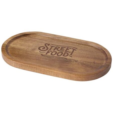 Edge acacia wood serving tray