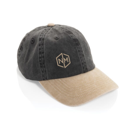 BEAU AWARE? Washed 6 panel 270gsm cotton twill two tone cap