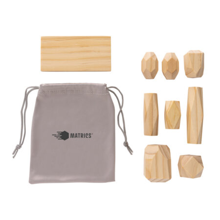 Ukiyo Crios wooden balancing rocks in pouch Ukiyo Crios wooden balancing rocks in pouch